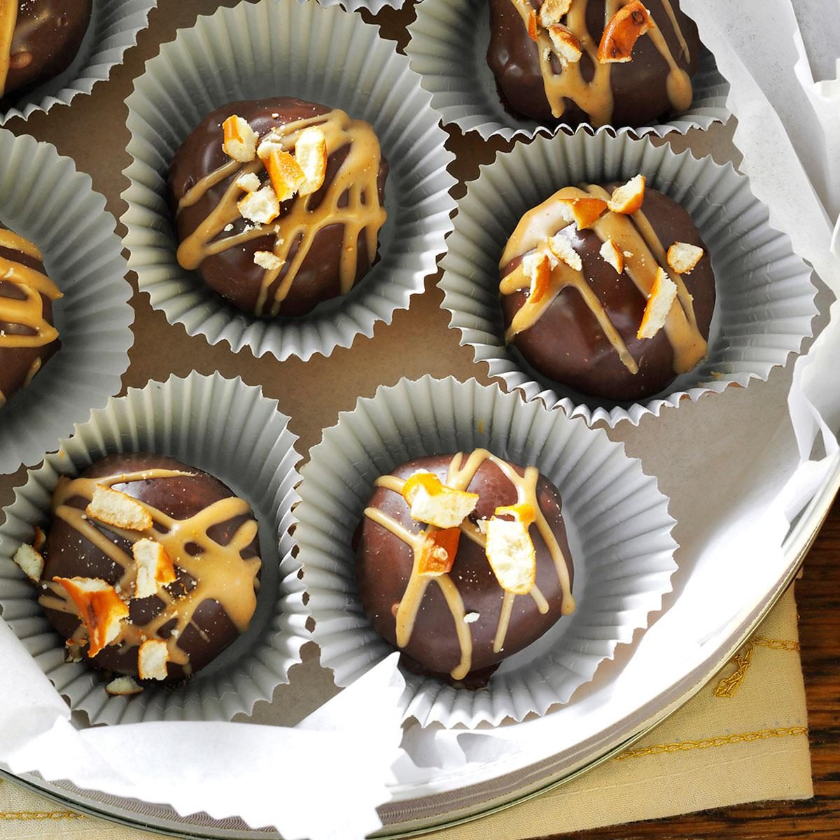 Chocolate-Covered Peanut Butter and Pretzel Truffles