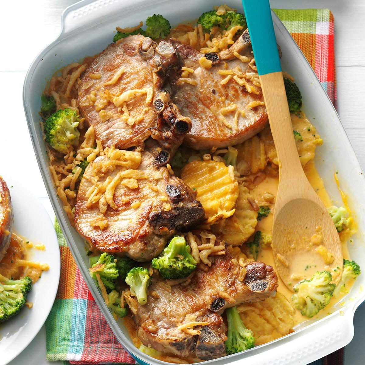 Baked Pork Chops with Cottage Fries recipe