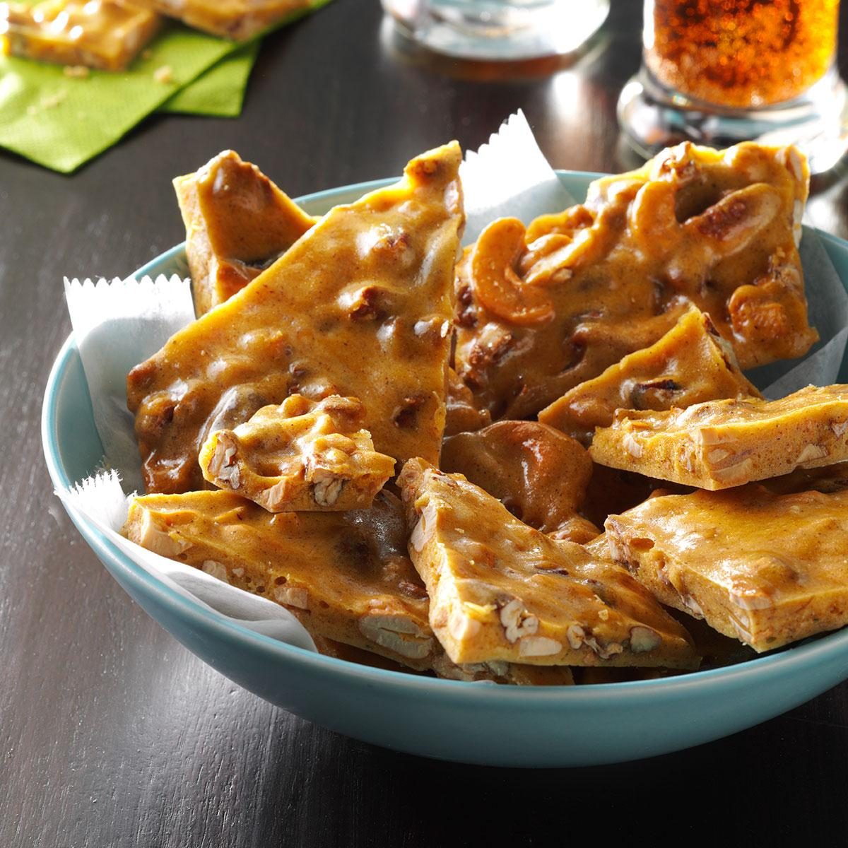 Spiced Rum-Nut Brittle