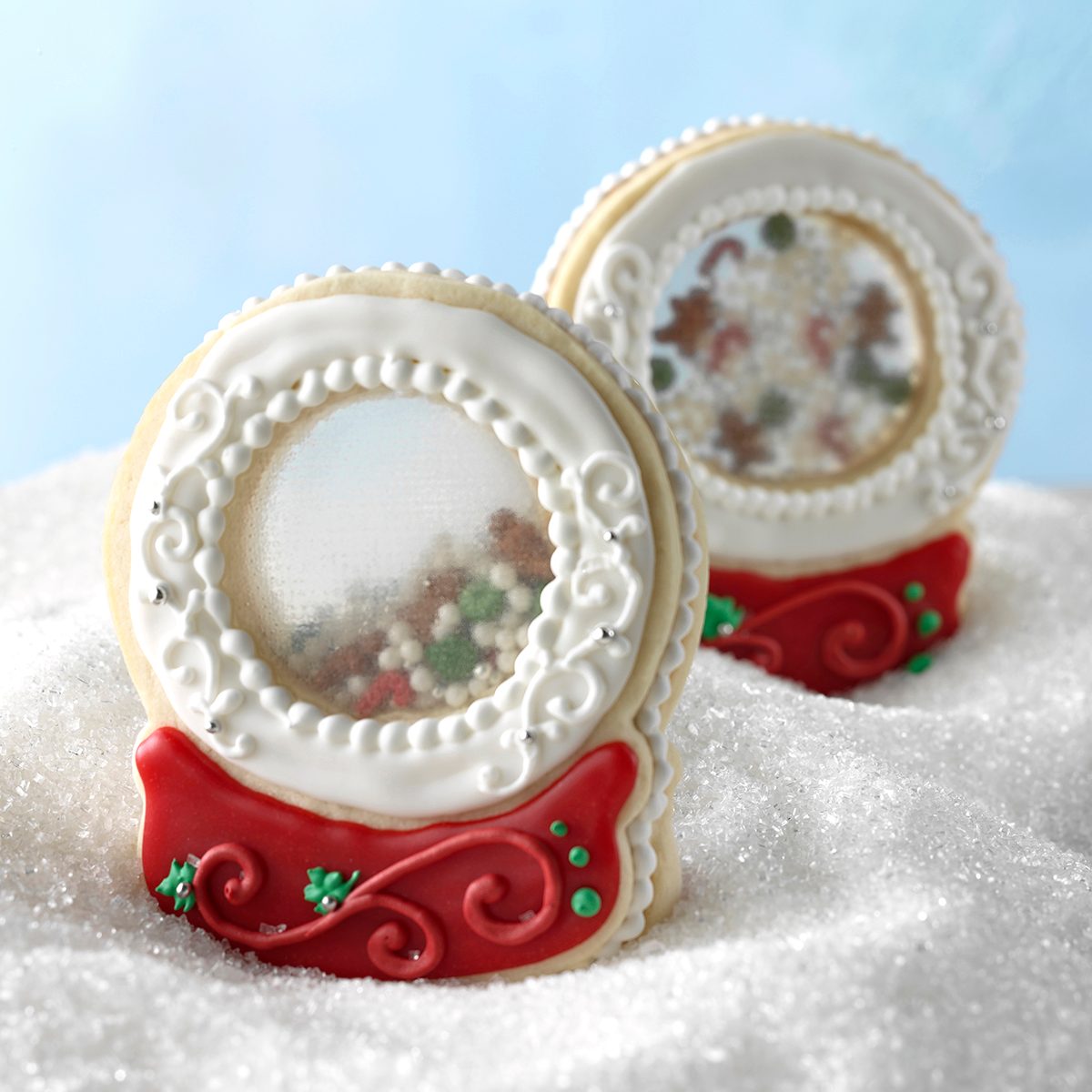 Show Stopping desserts, 2020 food trends,Snow Globe Cookie Ornaments