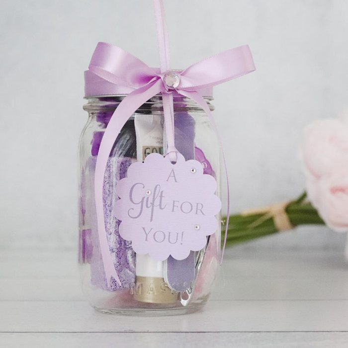 Manicure in a Mason Jar • Gifts in a Jar • Baby or Bridal Shower Prize • Teacher's Appreciation Gift
