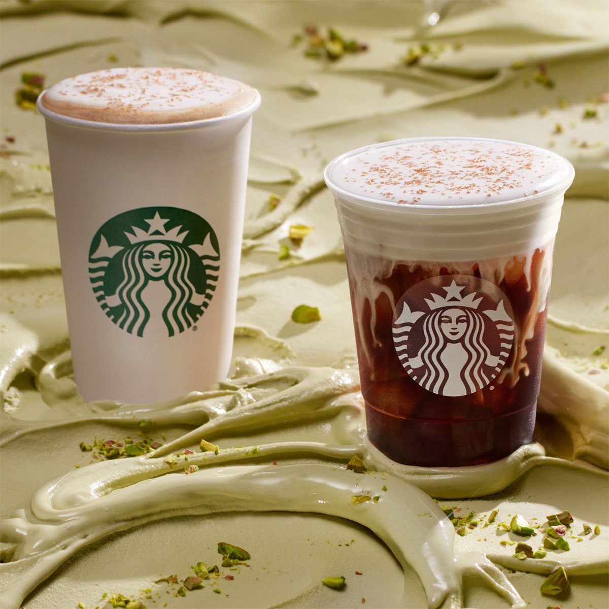 Starbucks Pistachio Latte and Pistachio Cream Cold Brew