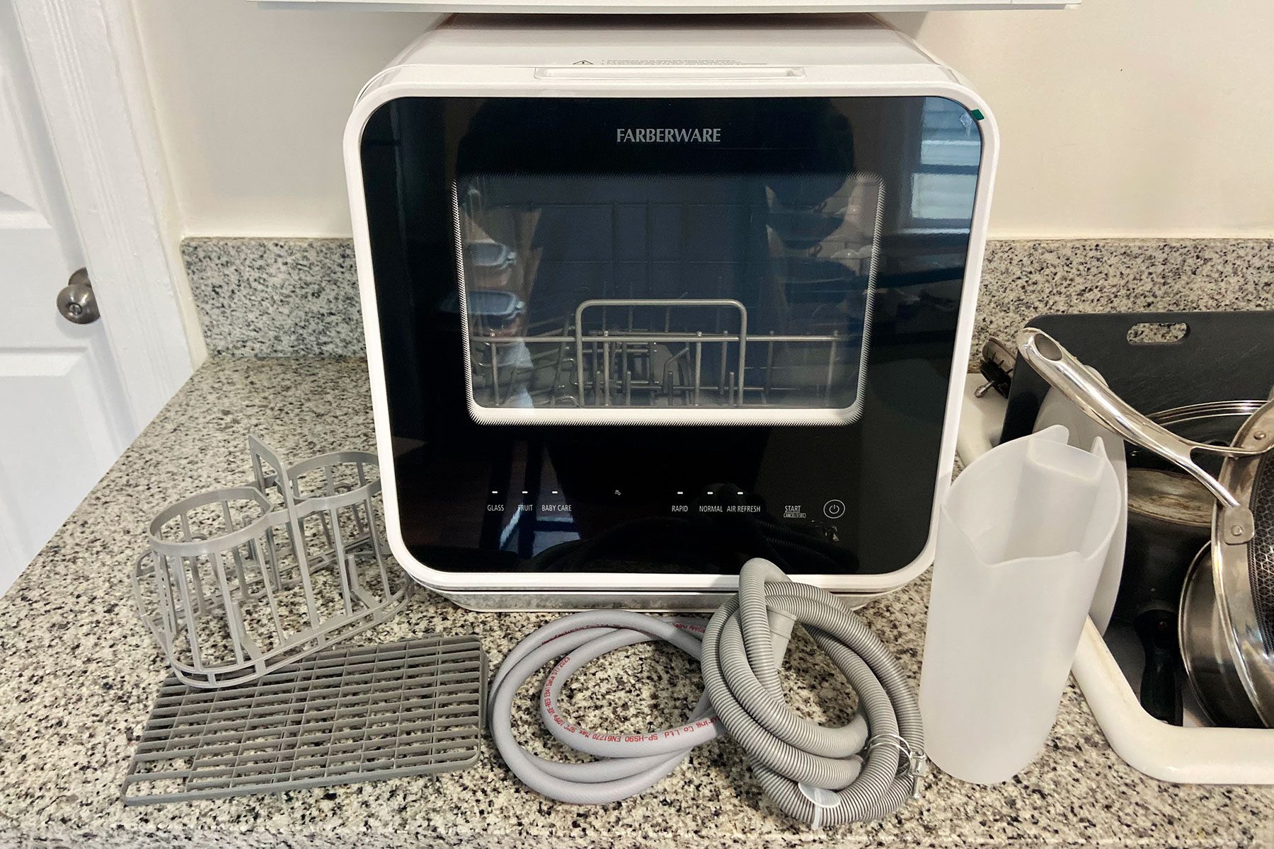 Farberware Countertop Dishwasher equipments on slab