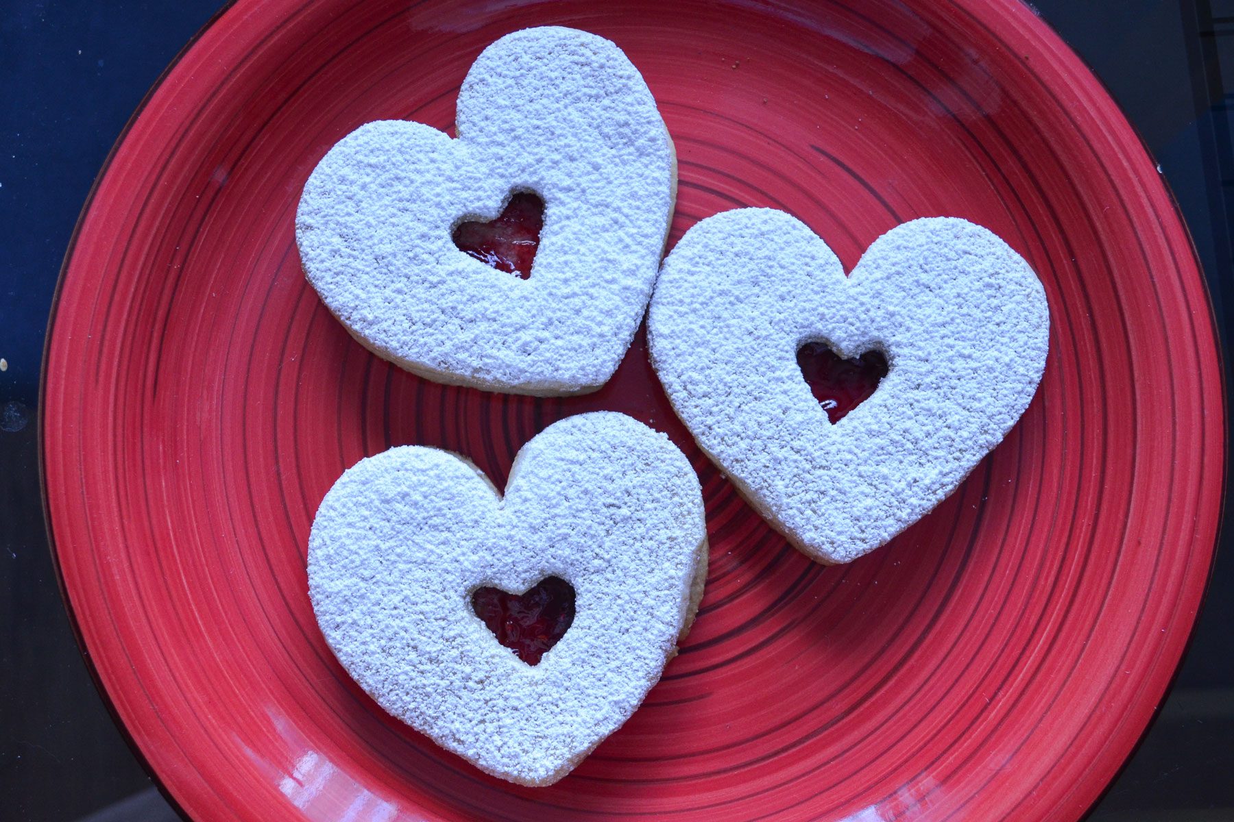 Linzer heart cookies Red Velvet NYC