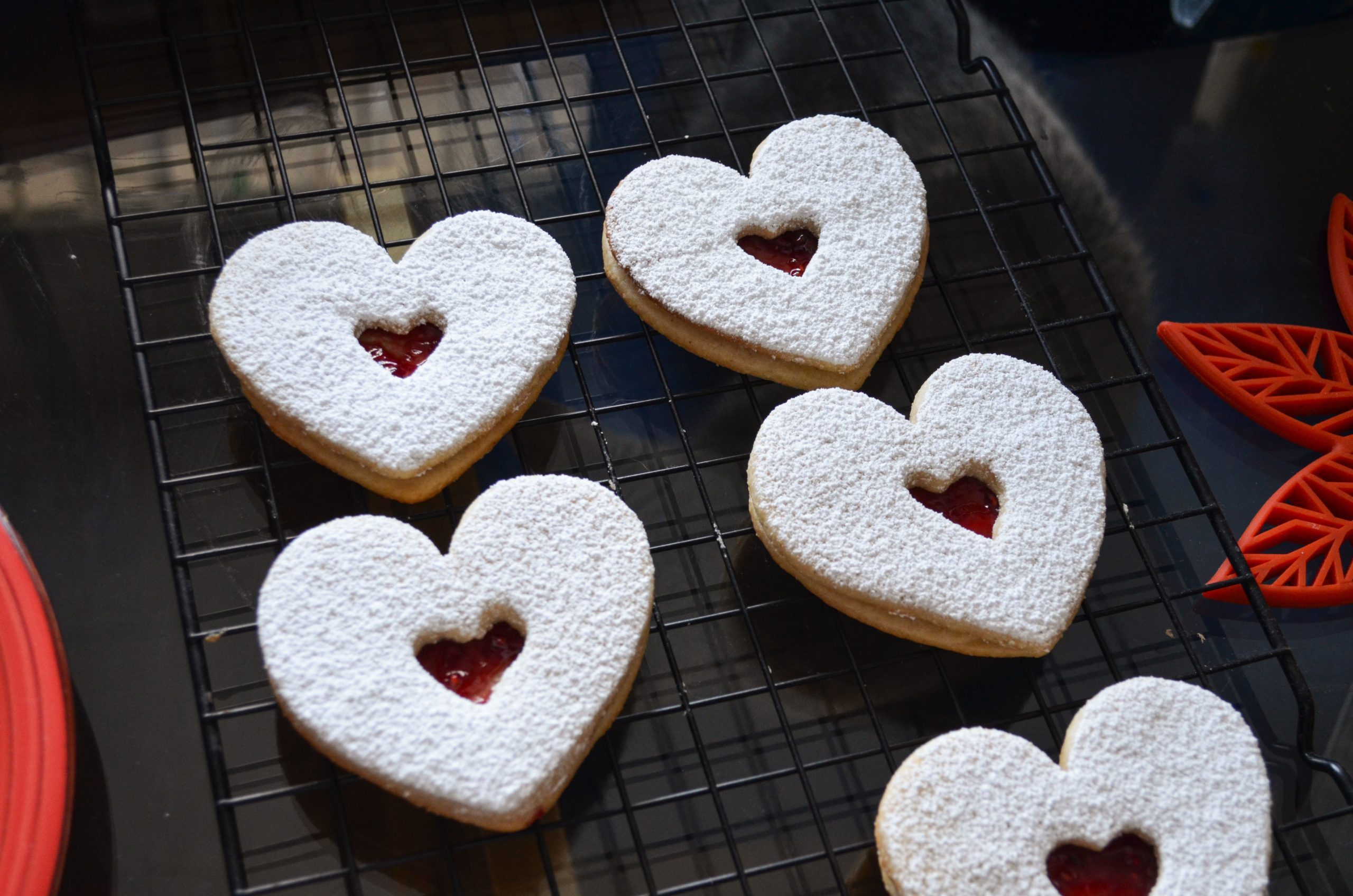 Linzer heart cookie baking box from Red Velvet NYC