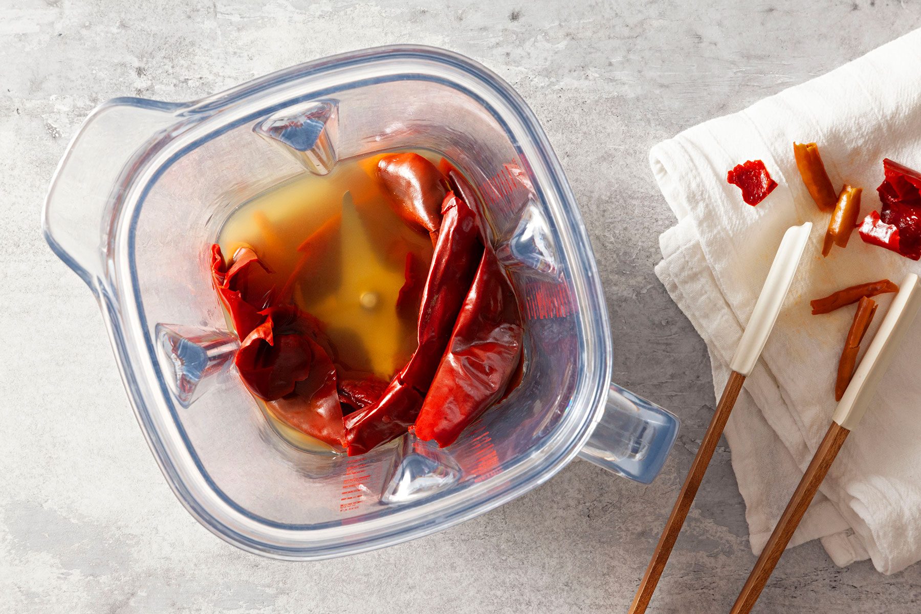 Chillies in blender
