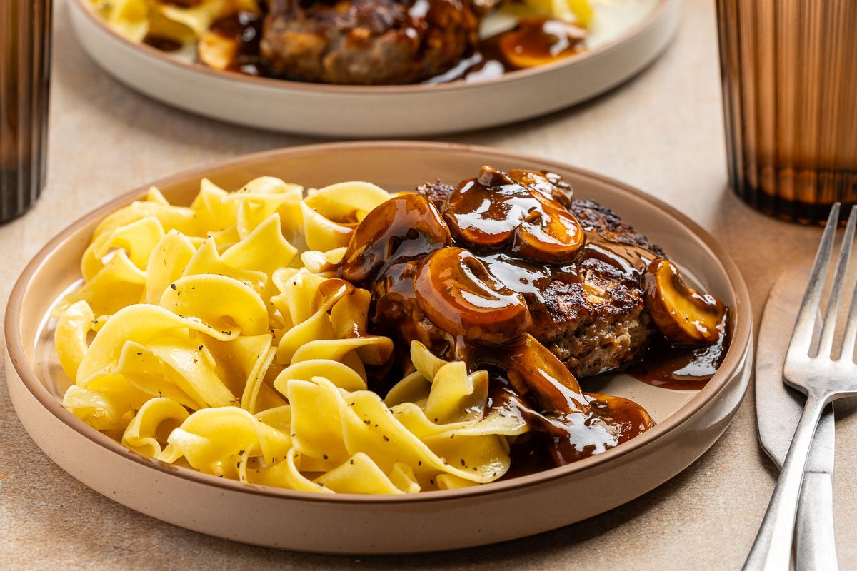Taste of Home Old Fashioned Salisbury Steak recipe photo of the finished recipe.