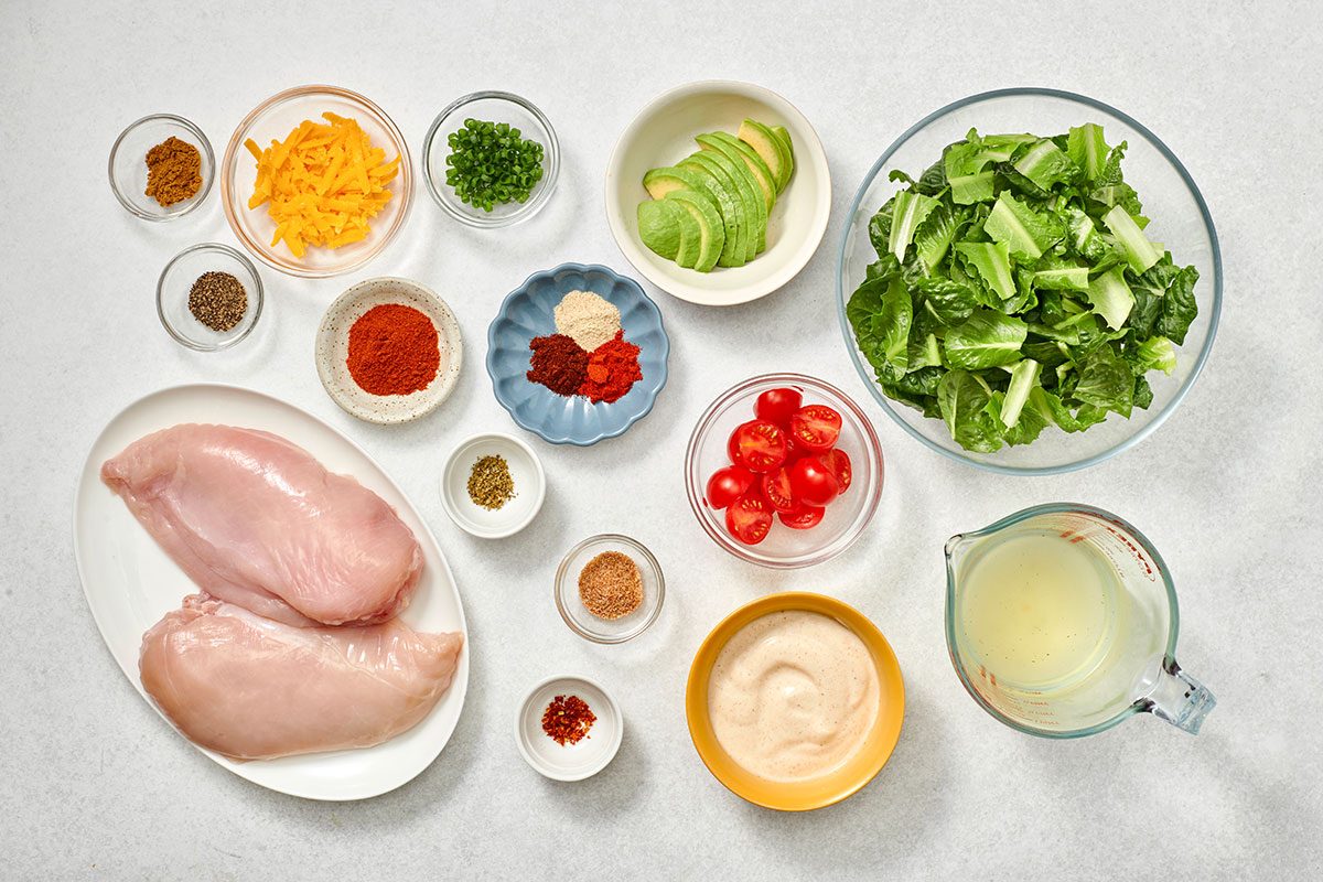 Ingredients for Chicken Taco Salad 