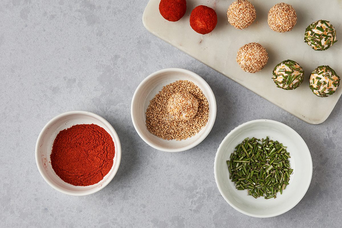 Form cheese balls