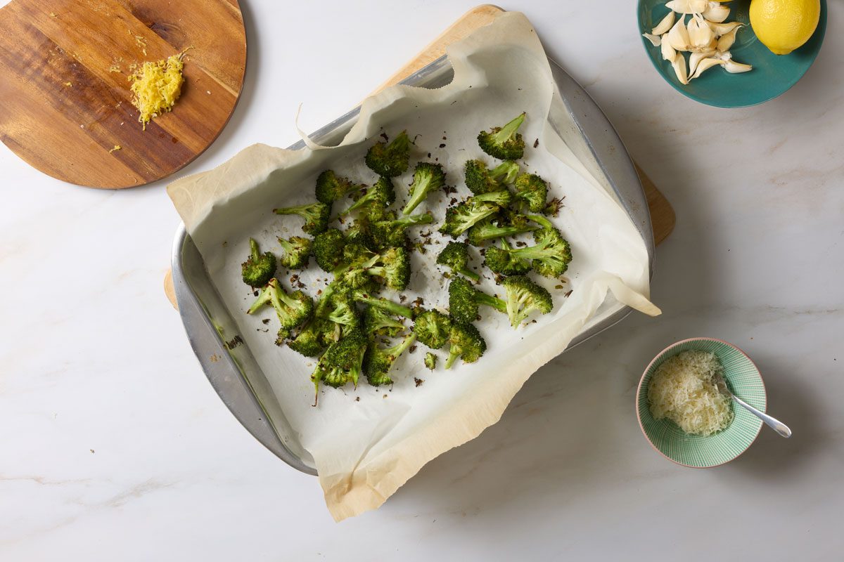 Roast the broccoli 