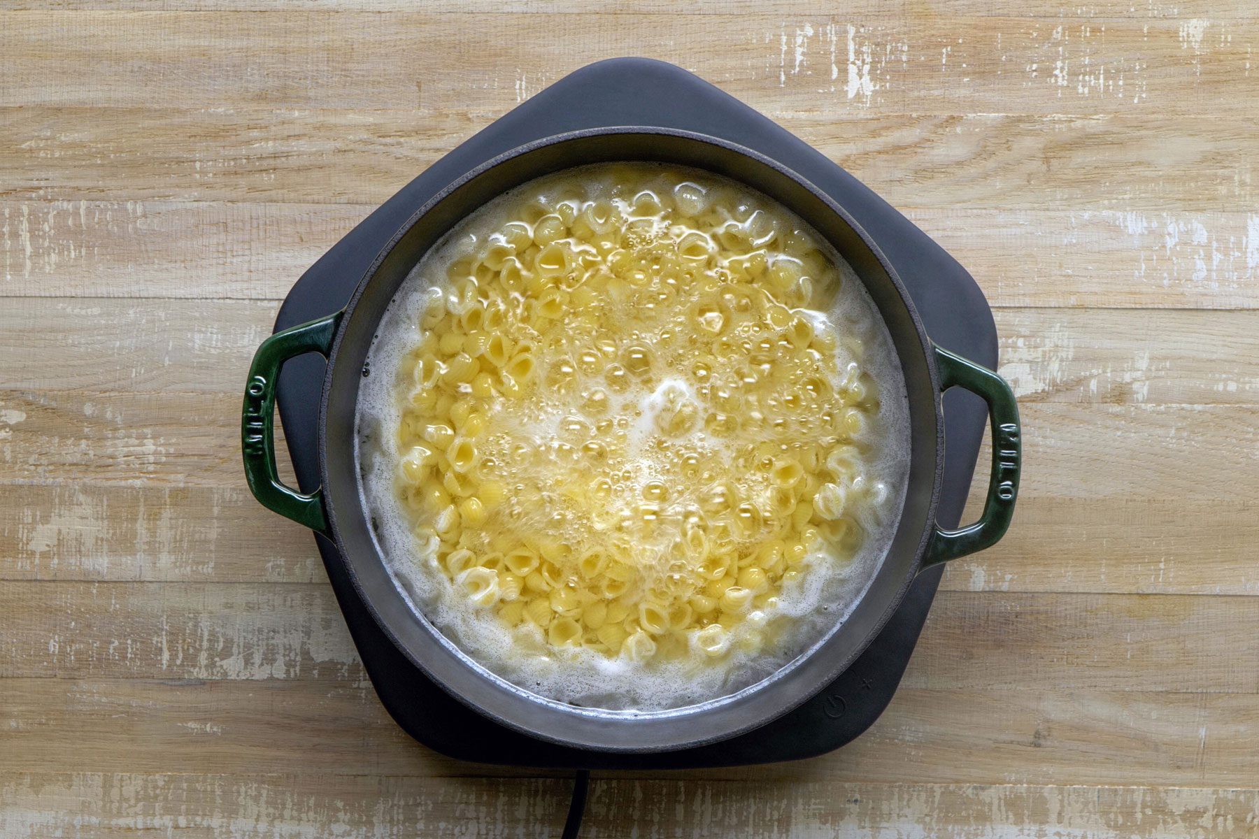 Paste being cooked.