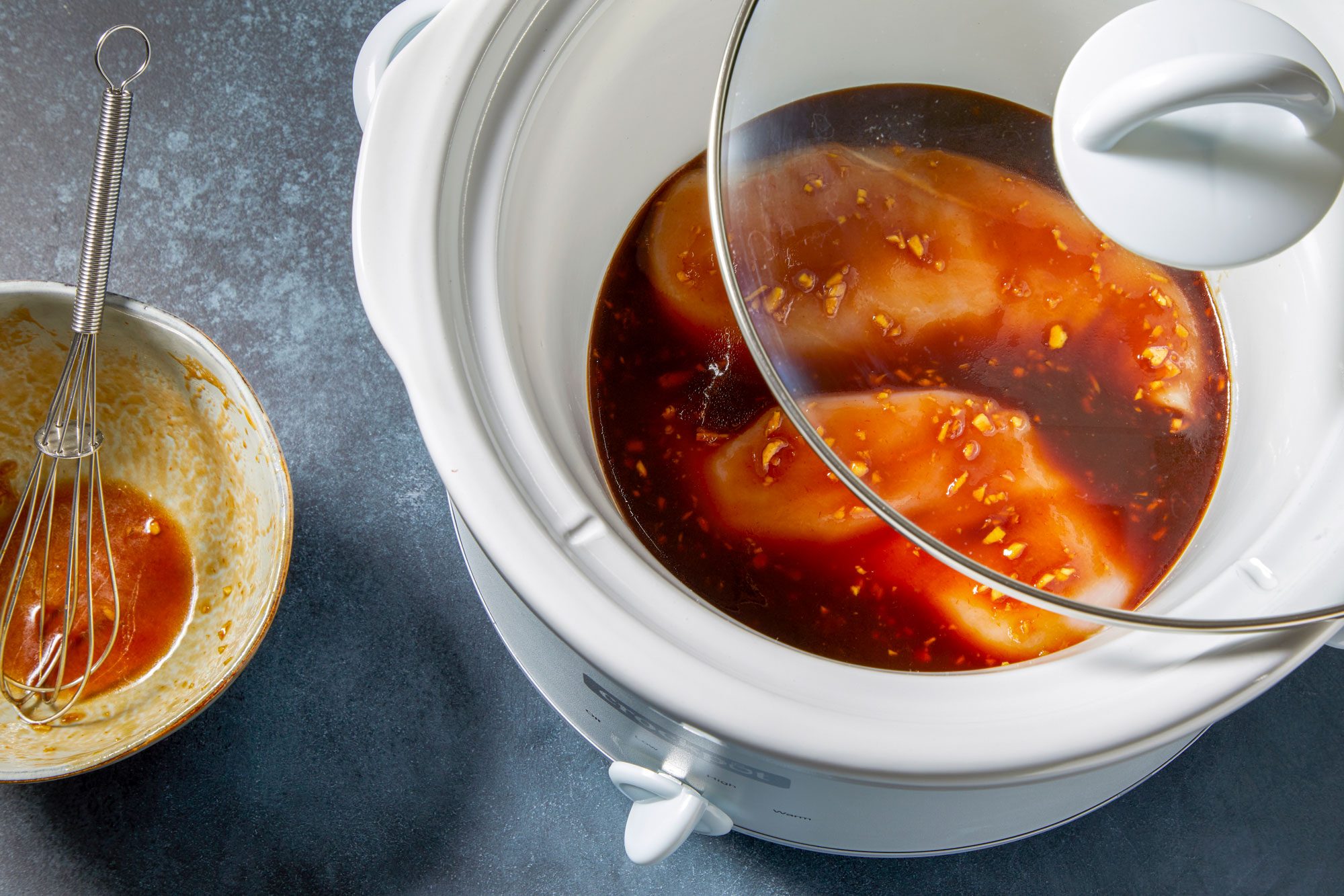 Pour over chicken