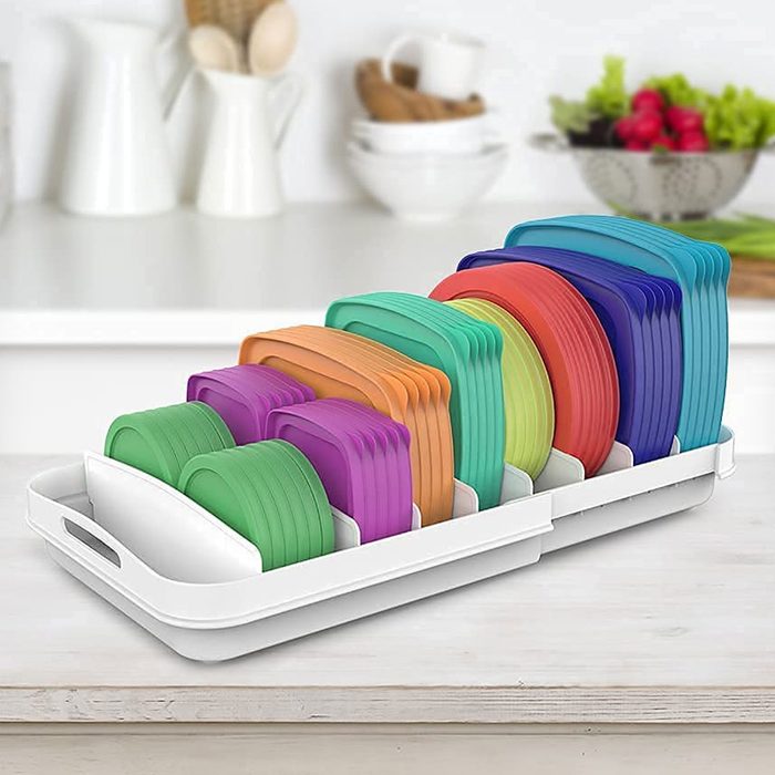 Food Container Lid Organizer