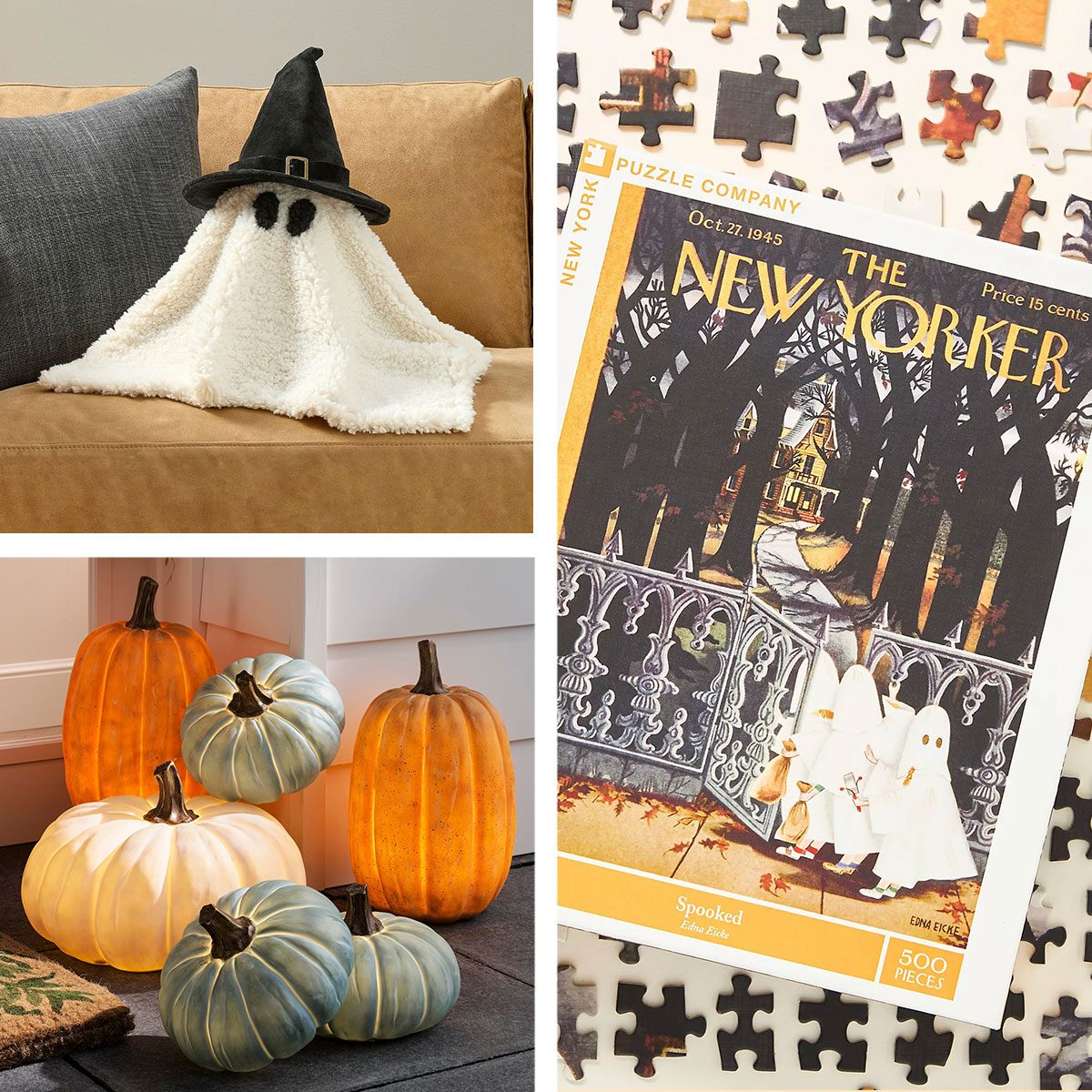 Collage of three haloween product images