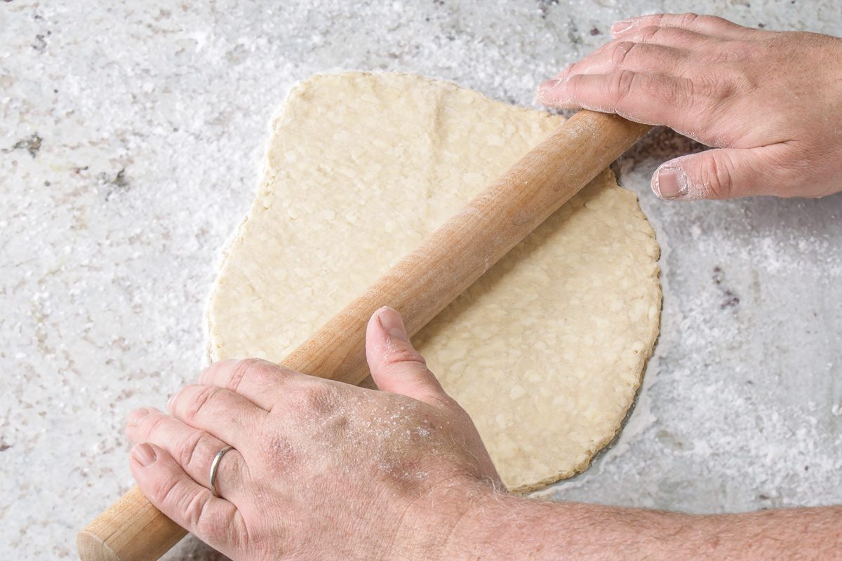 rolling out dough