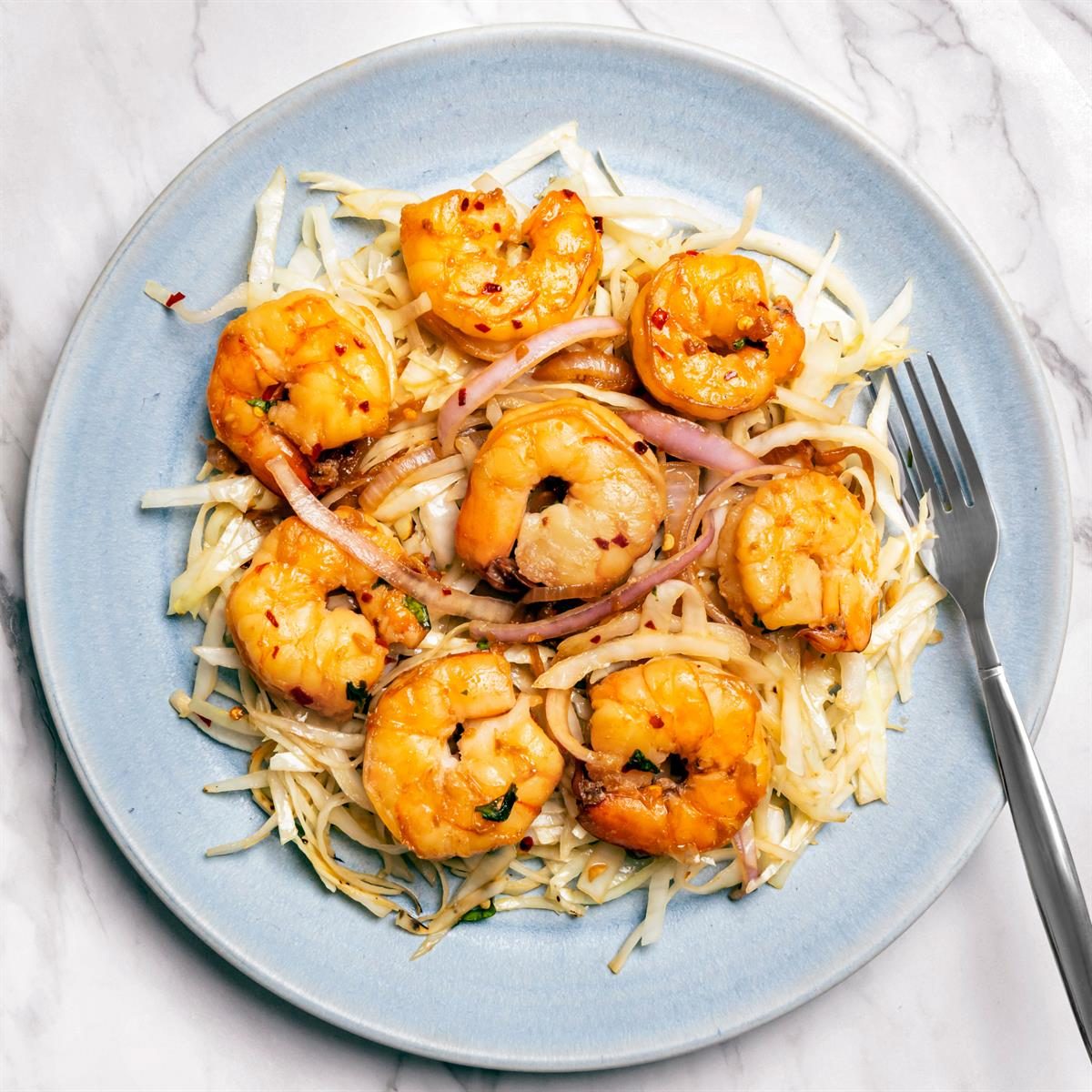 Shrimp Stir-Fry with Cabbage